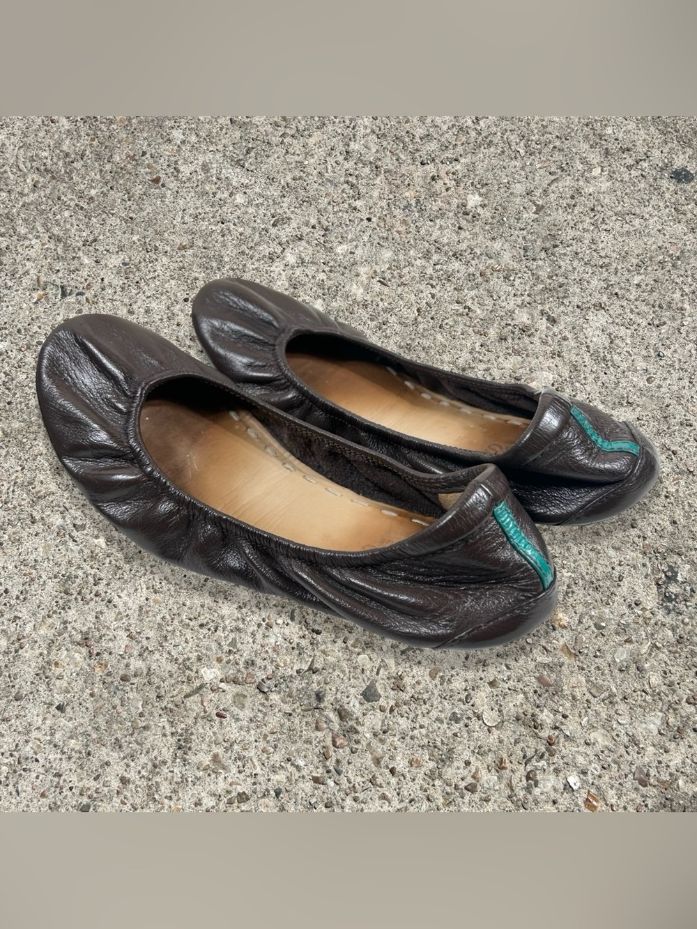 TIEKS BY GAVRIELI brown leather ballet flats - Picture 3 of 6